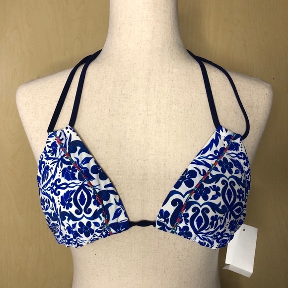 NWT Nanette Lepore Blue Two Piece Swimsuit - Picture 3 of 7